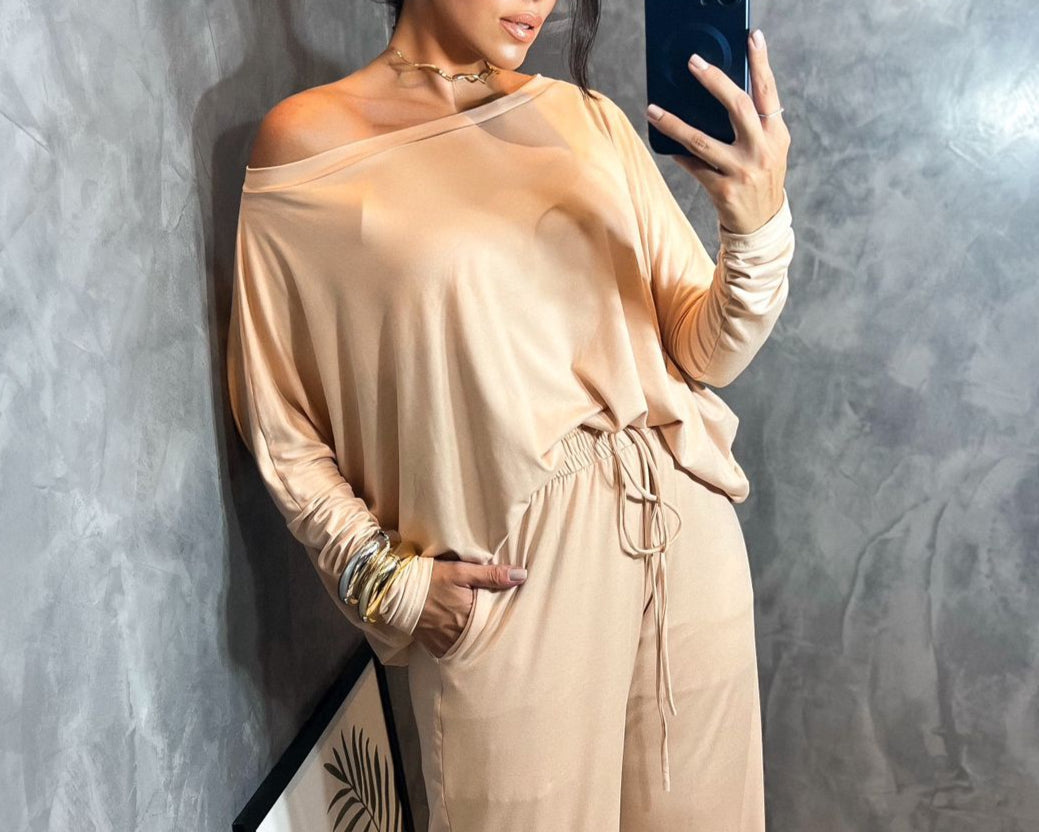 Conjunto Algadón Brasileño Hombro Caído