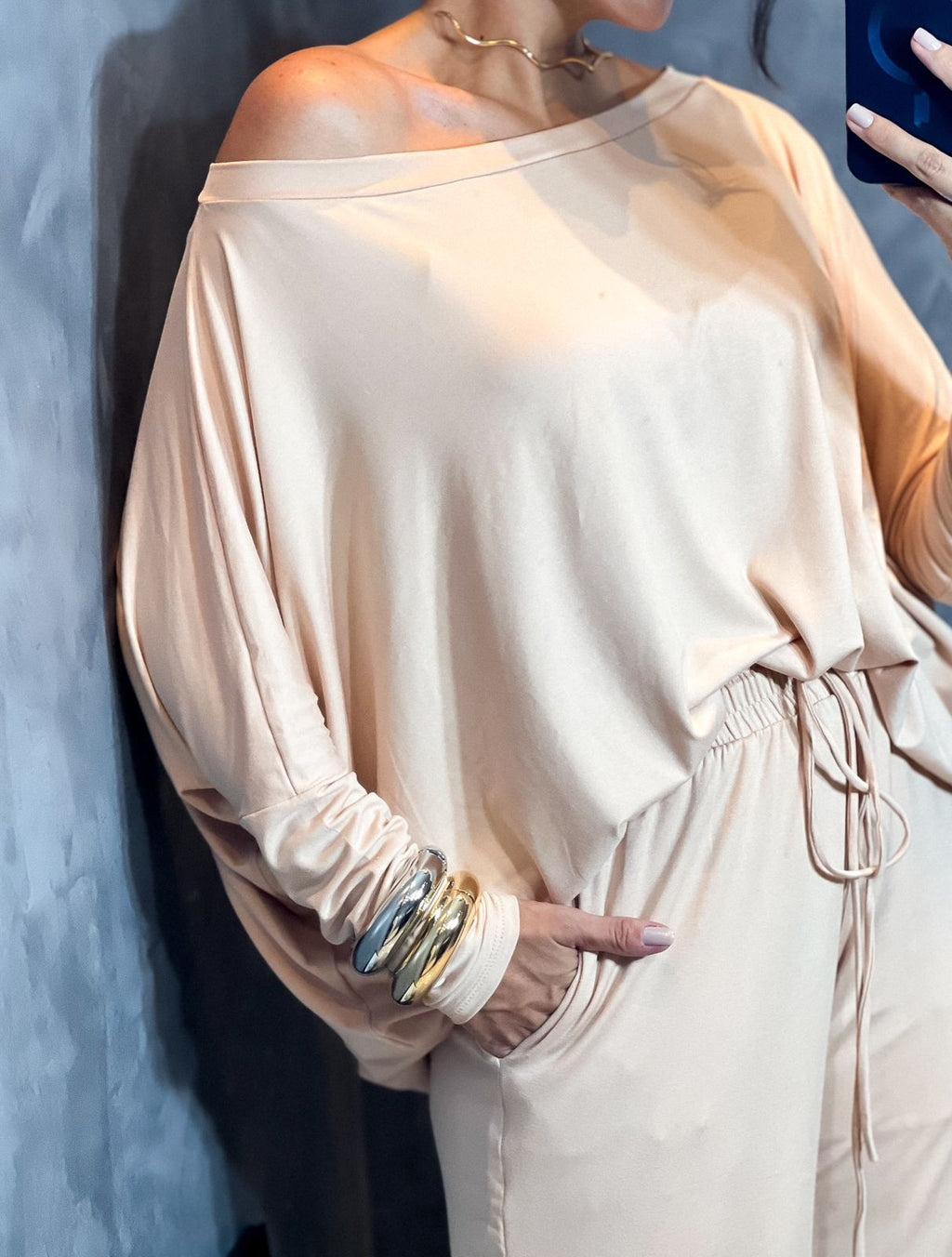 Conjunto Algadón Brasileño Hombro Caído