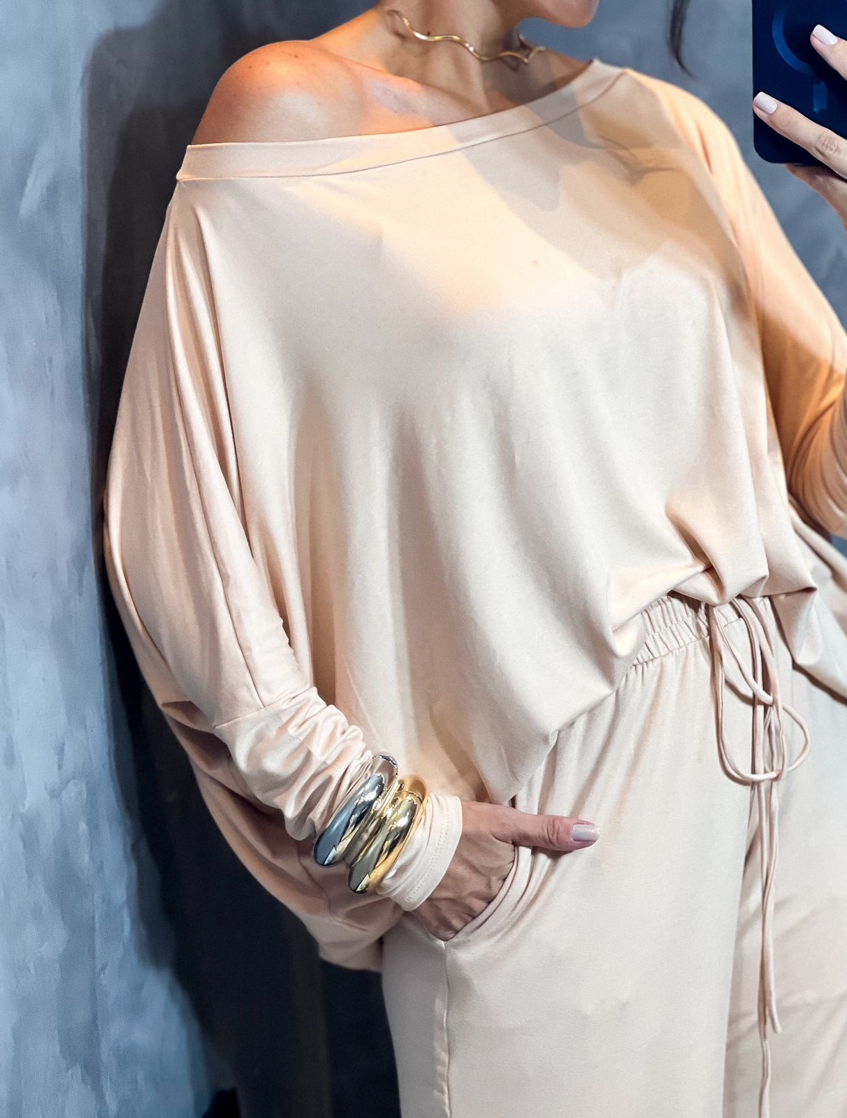 Conjunto Algadón Brasileño Hombro Caído