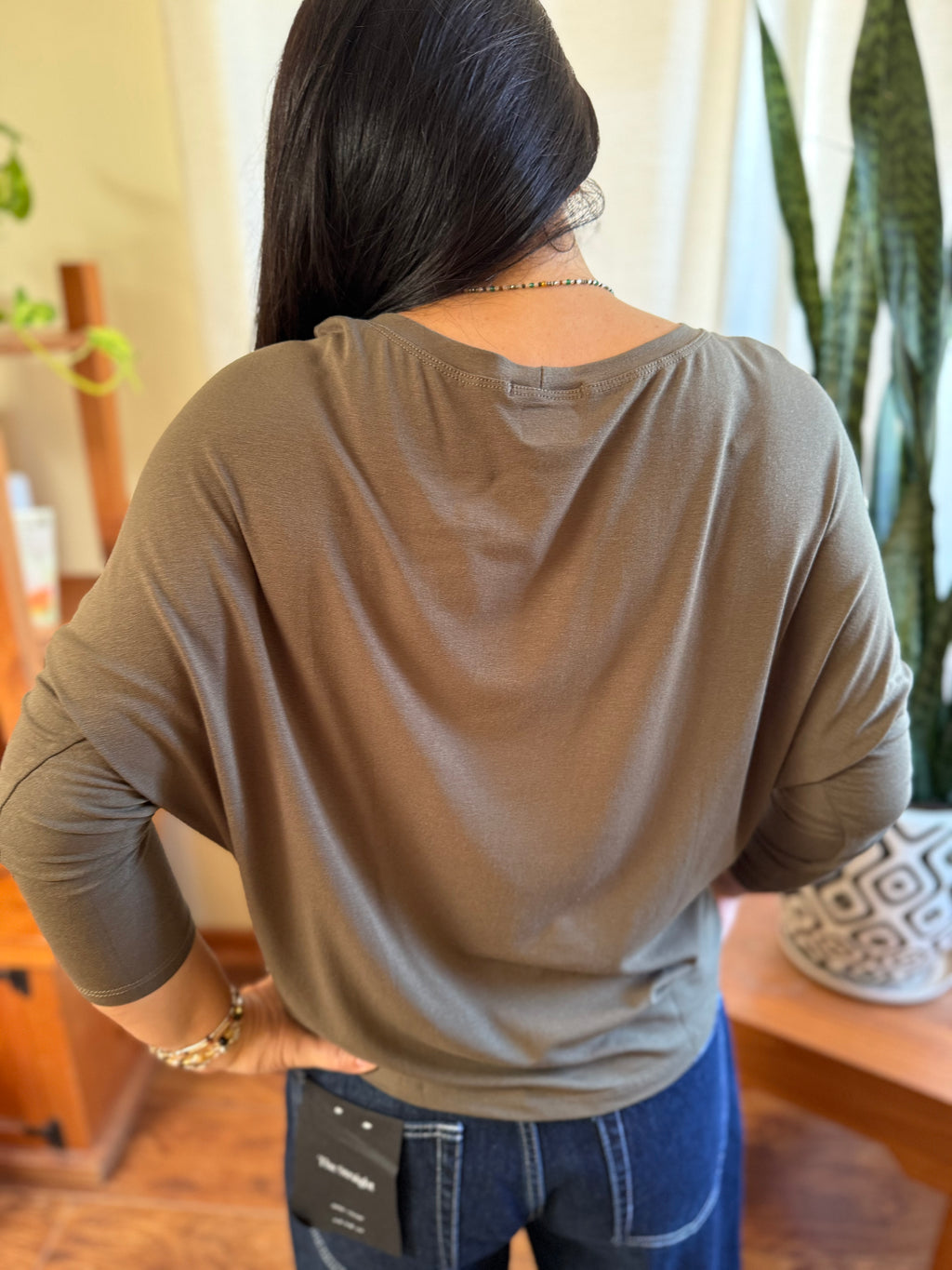 Polera Manga 3/4 Letras Doradas