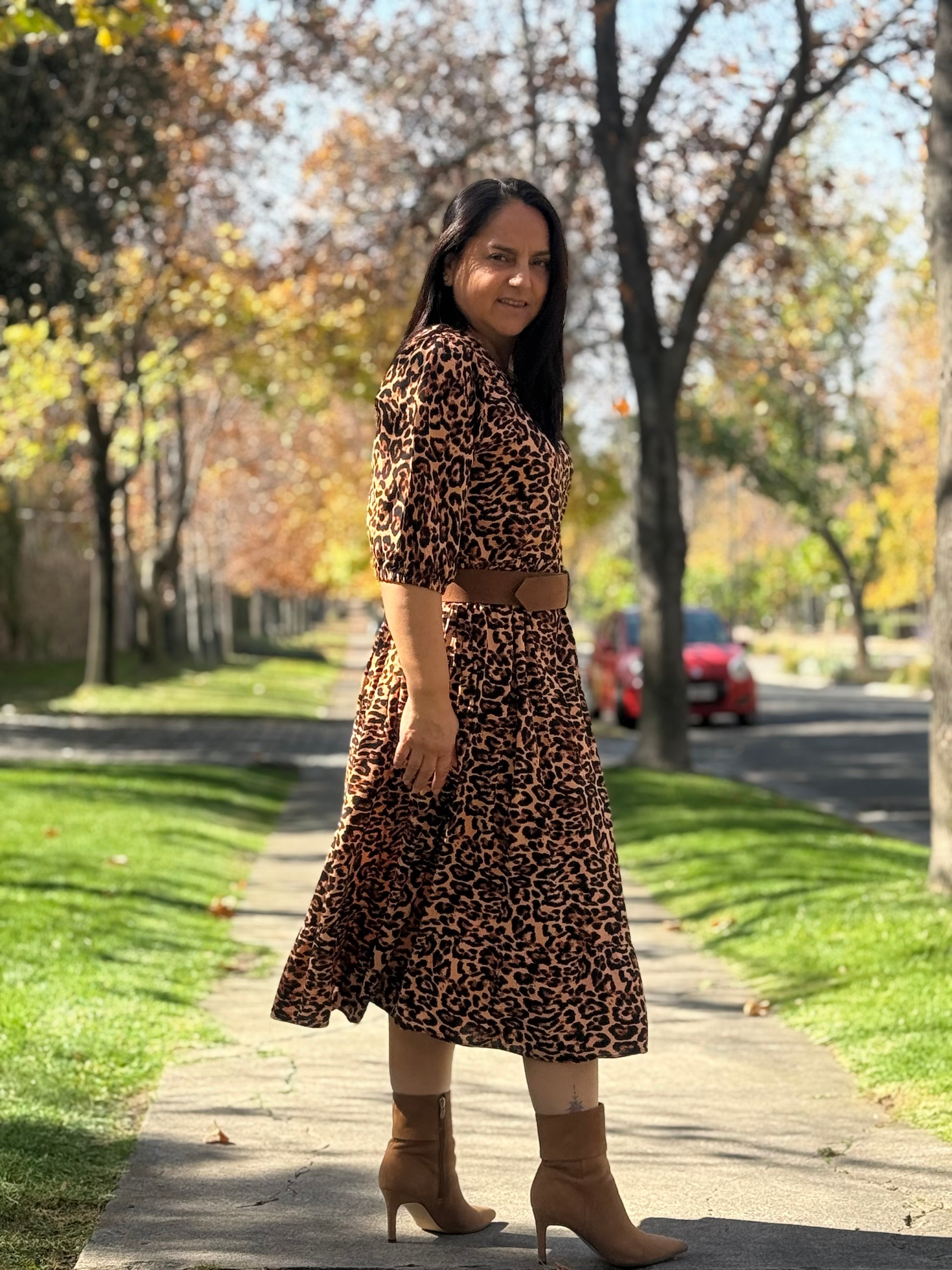 Vestido Maxi Animal Print