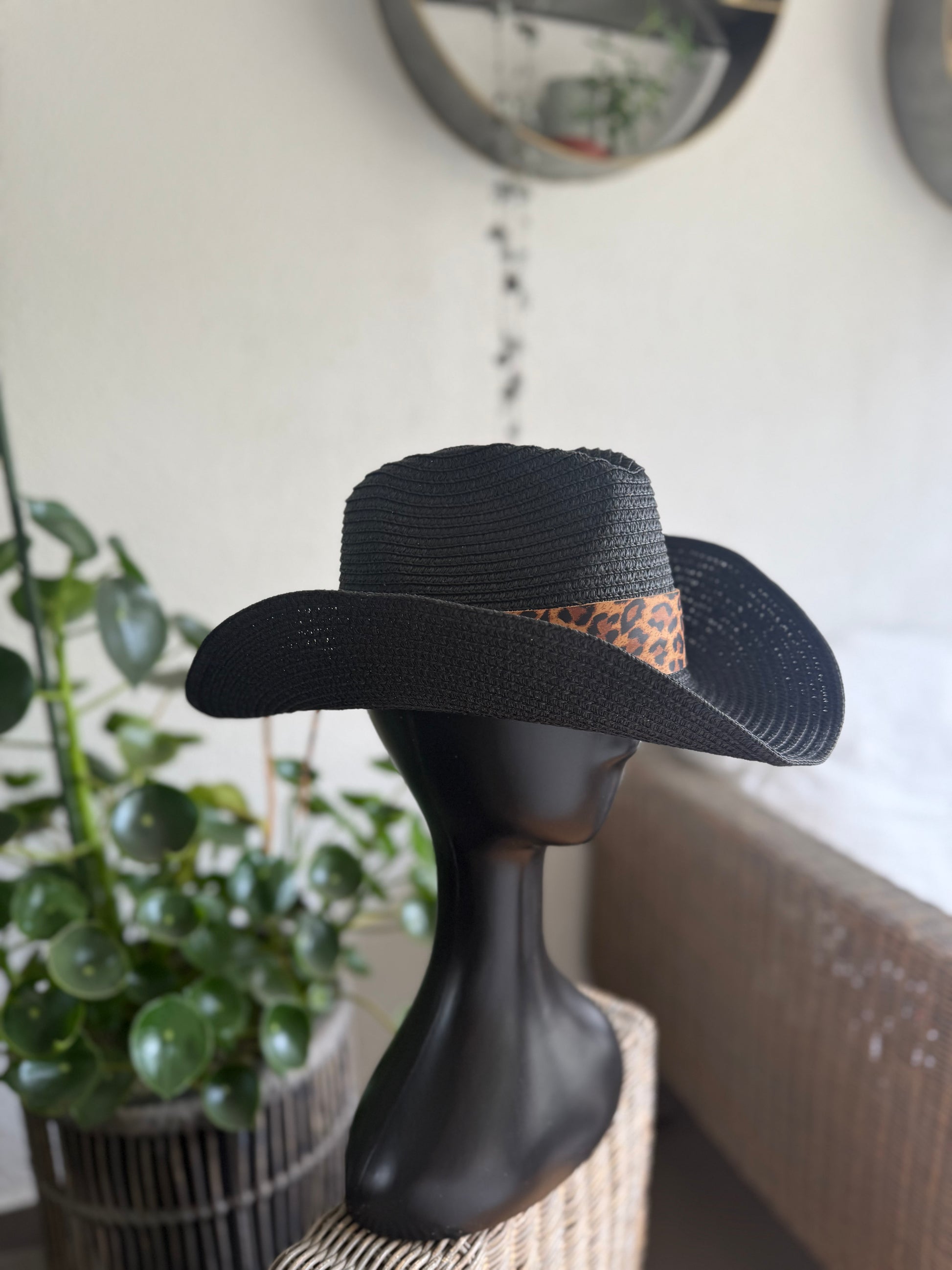 Sombrero Cuero Animal Print